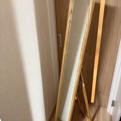 木製ナチュラル姿見/全身ミラー