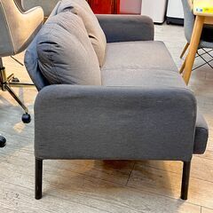 布張りソファ 2人掛け 横幅120cm ダークグレー ★買取帝国 志木店の画像