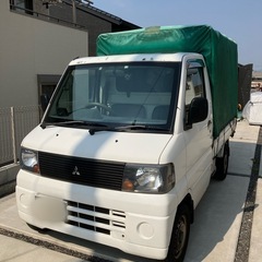 ミニキャブトラック 軽貨物ナンバー 幌付き エアコン・パワステ ...