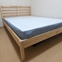 IKEA TARVA ダブルベッド　マットレスつき