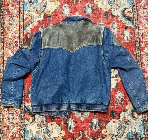 GUESS USA製 デニム×レザー切替ジャケットヴィンテージ80s-90s？