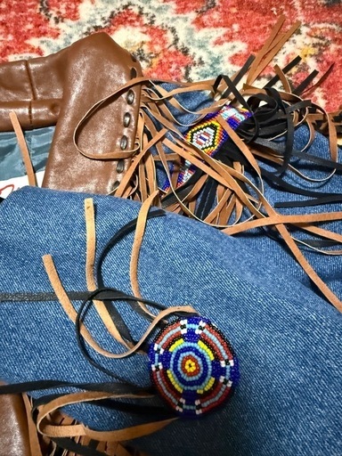 80s ヴィンテージ USA製 Diamond Denim & Leather