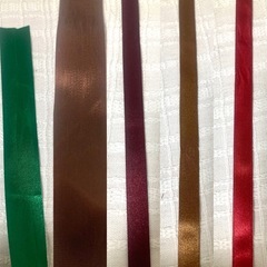 ギフトリボン　5色5本　長さ＆幅色々:リボンテープ:ホビー:ハンドクラフト:ハンドメイド材料:ギフト用の画像