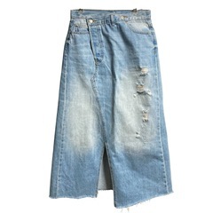 ［値下げ済］GU　ダメージデニムスカート L　（おまけ付き）