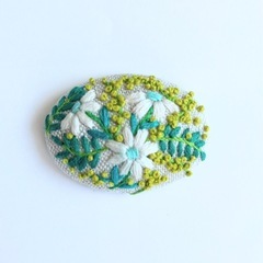 初心者向刺繍ブローチ教室の画像