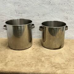 ステンレス製 寸胴鍋 キッチンポット 22φ 24φ ２個セット...