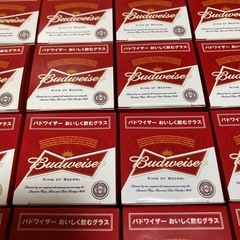 昭和レトロ非売品バドワイザーガラスコップ24個セットの画像