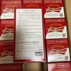 昭和レトロ非売品バドワイザーガラスコップ24個セットの画像