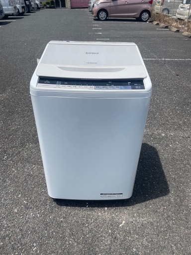 北九州市内配送無料　保証付き BW-V80A 日立 ビートウォッシュ 洗濯8.0㎏ 全自動洗濯機