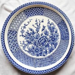 大皿 花柄 美濃焼 美品