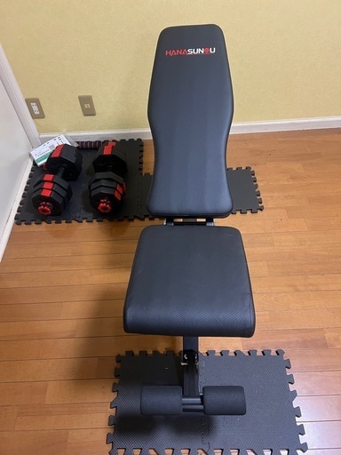 トレーニングベンチ　ダンベル10×2