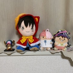 ワンピースぬいぐるみ3体＋チョッパーフィギュア