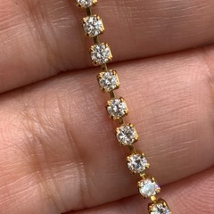 K18 テニスブレスレット　2ct　5.2g 約18cmの画像