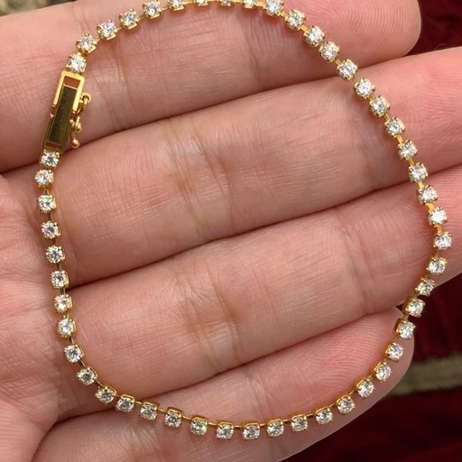 K18 テニスブレスレット　2ct　5.2g 約18cm