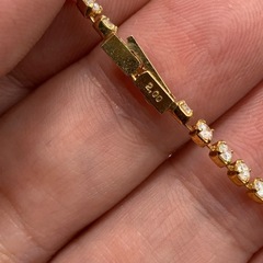 K18 テニスブレスレット　2ct　5.2g 約18cmの画像