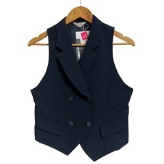 【新品】ネイビー ダブルブレスト ビスチェ 85-92 M