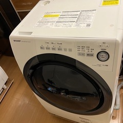 シャープ　超コンパクトサイズ　ドラム式洗濯機　乾燥機　ES-S7...