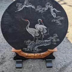 鶴 大理石 置物