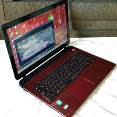 【人気のレッド】Windows11 SSD ブルートゥース搭載 東芝 薄型ノートパソコン BlueLEDマウスプレゼント中 (15.6型 Office)の画像