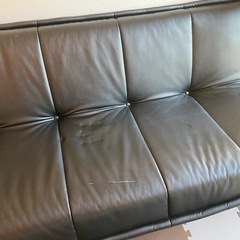 【値下げ】3人がけリクライニングソファベッドの画像