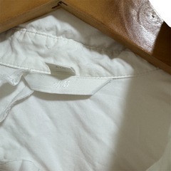 【H&M 】ホワイト 長袖シャツ Lの画像