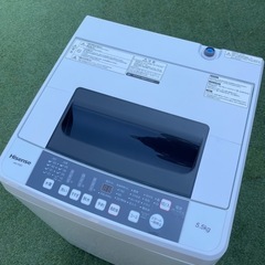 Hisense 全自動洗濯
機 5.5kg HW-T55C 2019年製 美品の画像