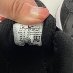 NIKEナイキ　黒いスニーカー17センチの画像
