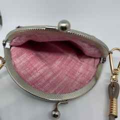 久留米絣ハンドメイドがま口の画像