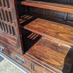 博永家具【松尾 博昭】作 総無垢材 民芸 水屋箪笥 サイドボードの画像