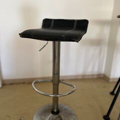 【黒革調 ハイチェア／カウンターチェア】／店舗改装・新築建て替え...