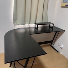 L字型デスク　椅子一脚 