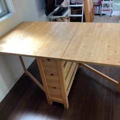 【決まりました。】IKEA 収納付き 折りたたみダイニングテーブル