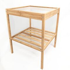 IKEA★NESNA ネスナ ベッドサイドテーブル  竹製 36...