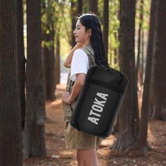 寝袋 ATOKA シュラフ 封筒型 軽量 保温 冬用 夏用 1.0Kg 1.4Kg 1.8Kg コンパクト オールシーズン 快適温度 簡単収納 軽量 中綿 登山 車中泊 防災用 アウトドア キャンプ 丸洗い可能 春夏秋冬の使用可能 収納袋付きの画像