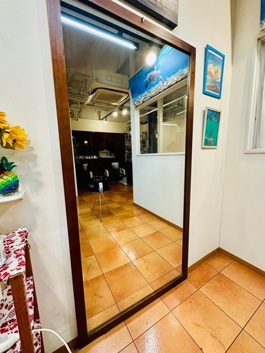 全身姿見/大型鏡/木製スタンドミラー 90cm x 180cm