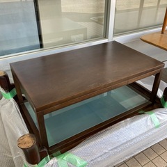 ガラス 木製テーブル ※2400010508110 