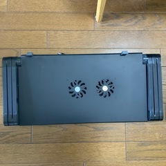 ノートパソコンスタンド 折り畳み式 パソコンデスク 二台の冷却フ...