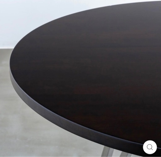 KANADEMONO　THE CAFE TABLE / 天然木シリーズ　Stainless トライアングル 4pin × ラウンド φ
