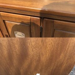 JM19794K)キャビネット/食器棚<幅：約119cm 奥行：約47cm 高さ：約81cm> 中古品【取りに来られる方限定】 の画像