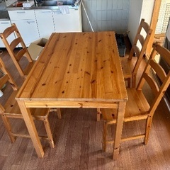 IKEA ヨックモック　テーブル＆チェア4脚セット