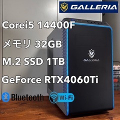 Corei5 14400F、RTX4060Ti、Wi-Fi、Bl...