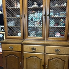高島屋工作所　食器棚　アンティーク家具の画像