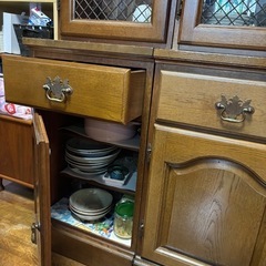 高島屋工作所　食器棚　アンティーク家具の画像