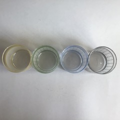 【新品未使用】レトロなすりガラスonチェック柄4色のロックグラス 佐々木ガラスの画像