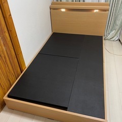 受付終了しました。セミダブルベッド（シモンズマット引出し付 ）
