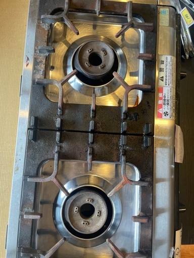 マルゼン ガステーブルコンロ ニュー飯城シリーズ(2口コンロ) 幅600×奥行320×高さ164(mm) M-822E