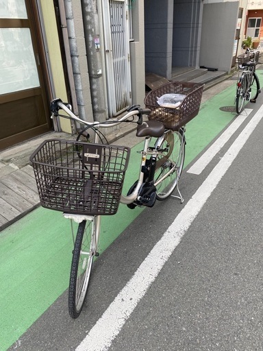 パナソニック電動自転車後ろカゴ付き