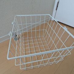 ランドリーバスケット　洗濯かご（四角ホワイト）②