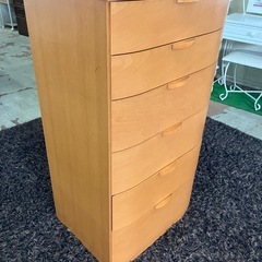 J173⭐️収納　タンス　６段チェスト　6杯　ベージュ　の画像