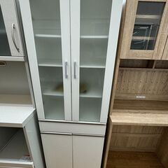 ★ジモティ割あり★ ニトリ 食器棚 ホワイト H178×W60×...
